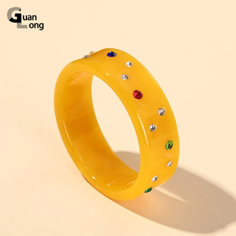 Colorful Crystal Designer Charms Bangle Bracelets for Women