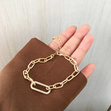 Double-layer CZ Crystal Chain Bracelet for Woman Female Hip Hop Pendant Charm
