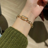 Double-layer CZ Crystal Chain Bracelet for Woman Female Hip Hop Pendant Charm