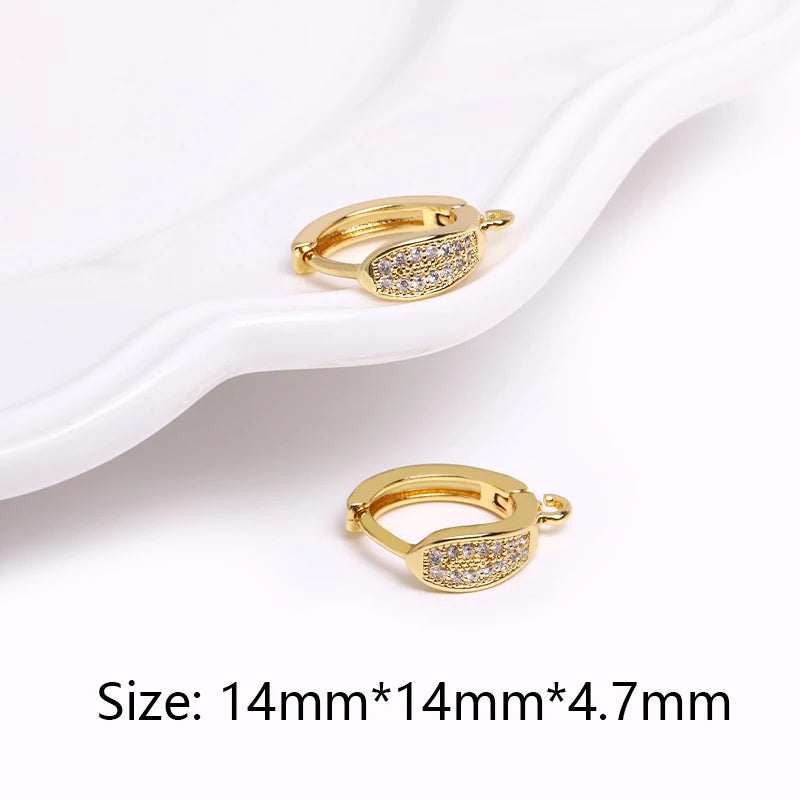 18K Plated Hoop Earring Hooks, DIY Jewellery Making Supplies