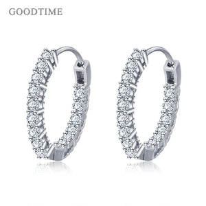 925 Sterling Silver Zircon Wedding Earrings for Women