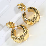 Geometric Earrings and Pendant Set Copper Gold Wedding Gift