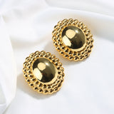 Geometric Earrings and Pendant Set Copper Gold Wedding Gift