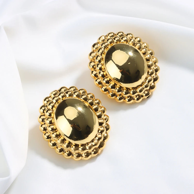 Geometric Earrings and Pendant Set Copper Gold Wedding Gift