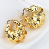 Geometric Earrings and Pendant Set Copper Gold Wedding Gift