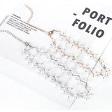 Elegant Simulated Pearl Bead Choker Necklace For Women