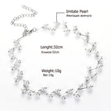 Elegant Simulated Pearl Bead Choker Necklace For Women