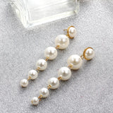 Simulated Pearl Long Earrings Statement Drop Earrings