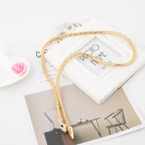 Long Snake Chains Necklace Woman Punk Sliver Crystal Maxi Choker