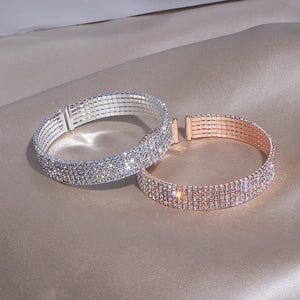 Crystal Charm Bangle Bracelet for Women