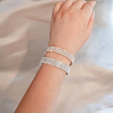 Crystal Charm Bangle Bracelet for Women