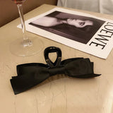 Women Bowknot Hair Claw Big Velvet Bow Hair Clips Vintage Baroque Satin Hairpins