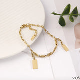 Titanium Steel Pendant Bracelet Hip Hop Elastic Geometric Female Bracelet
