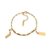 Titanium Steel Pendant Bracelet Hip Hop Elastic Geometric Female Bracelet