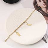 Titanium Steel Pendant Bracelet Hip Hop Elastic Geometric Female Bracelet