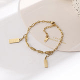 Titanium Steel Pendant Bracelet Hip Hop Elastic Geometric Female Bracelet