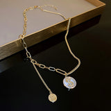 14K Gold Plated Dollar Sign Pendant Necklace for Women