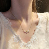 14k Crystal Flower Pendant Necklace for Women - High Jewelry Zircon Party Gift