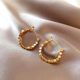 14k Real Cube Hoop Earrings Women Charming Jewelry Weddings Party