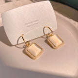14k Opal Pearl Drop Earrings for Women - S925 Silver Needle