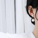 14k Gold Plated Camellia Flowers Drop Earrings for Women