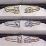 Micro Pave Diamond Cuff Bracelet for Women Dress
