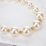 Maxi Pearls Choker Necklace Crystal Wedding Jewelry