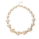 Maxi Pearls Choker Necklace Crystal Wedding Jewelry