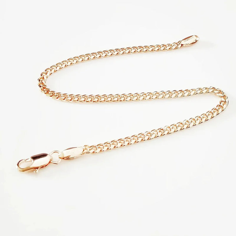 Rose Women Jewelry 3 MM Wide Hand Bracelet For Lady