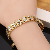 Heart Bracelet Link Bangle Jewelry Women Men
