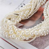 Bohemian Handwork Pearl Collar Choker Necklace