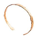 Hammered Metal Wide Cuff Bangle Bracelet for Women