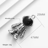 Movable Astronaut Necklace for Men and Women - Astronaut Pendant Accessory