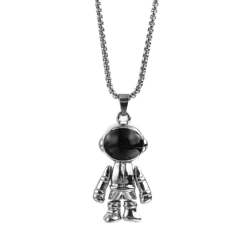 Movable Astronaut Necklace for Men and Women - Astronaut Pendant Accessory