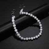 Pearls Beads Chain Star Necklaces for Women Girl Night Hip Hop Jewelry
