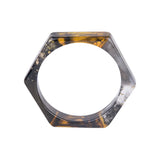 Resin Cuff Bracelet Hexagon Geometric Bangle Mix Colors Girl Jewelry