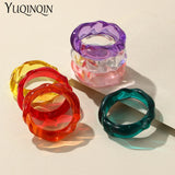 Resin Acrylic Bangles For Women Round Bangle Bracelets