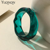 Resin Acrylic Bangles For Women Round Bangle Bracelets