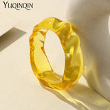 Resin Acrylic Bangles For Women Round Bangle Bracelets