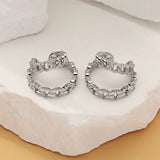 Zircon Geometic Ear-Jacket Ear Clip