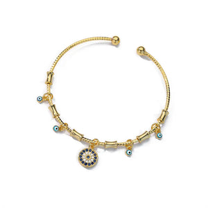 Fatima Palm Lucky Eye Adjustable Bracelet for Women