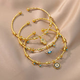 Fatima Palm Lucky Eye Adjustable Bracelet for Women