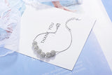925 Sterling Silver Crystal Beads Bracelet Set for Women