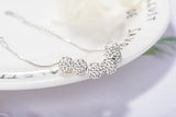925 Sterling Silver Crystal Beads Bracelet Set for Women