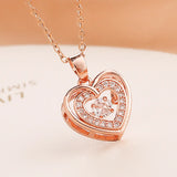 Flash Swing Diamond Heart Clover Pendant Necklaces for Women