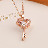 Flash Swing Diamond Heart Clover Pendant Necklaces for Women