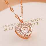 Flash Swing Diamond Heart Clover Pendant Necklaces for Women