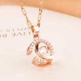 Flash Swing Diamond Heart Clover Pendant Necklaces for Women