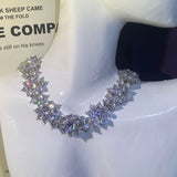 Flower Diamond Bracelet 925 Sterling Silver Wedding Bangle