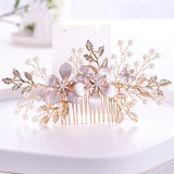 Flower Pearl Bridal Hair Combs Wedding Hair Accessories Headpiece